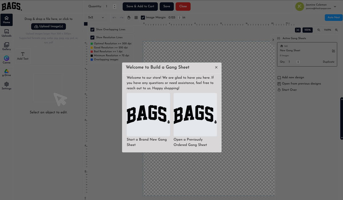 Greet Your Customers with a Custom Welcome Message! – Build A Gang Sheet