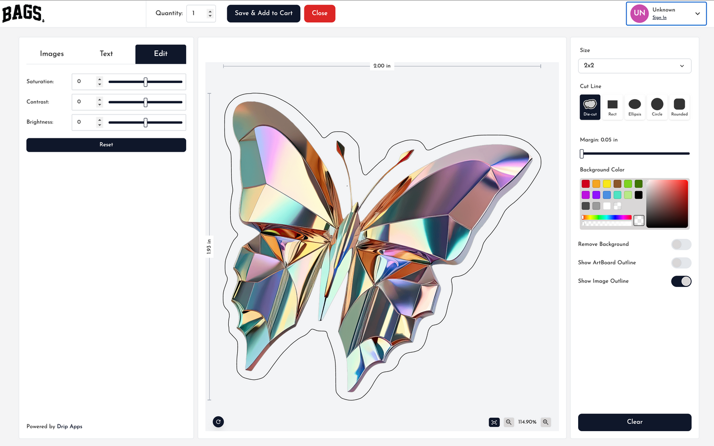 Single Sticker Builder
