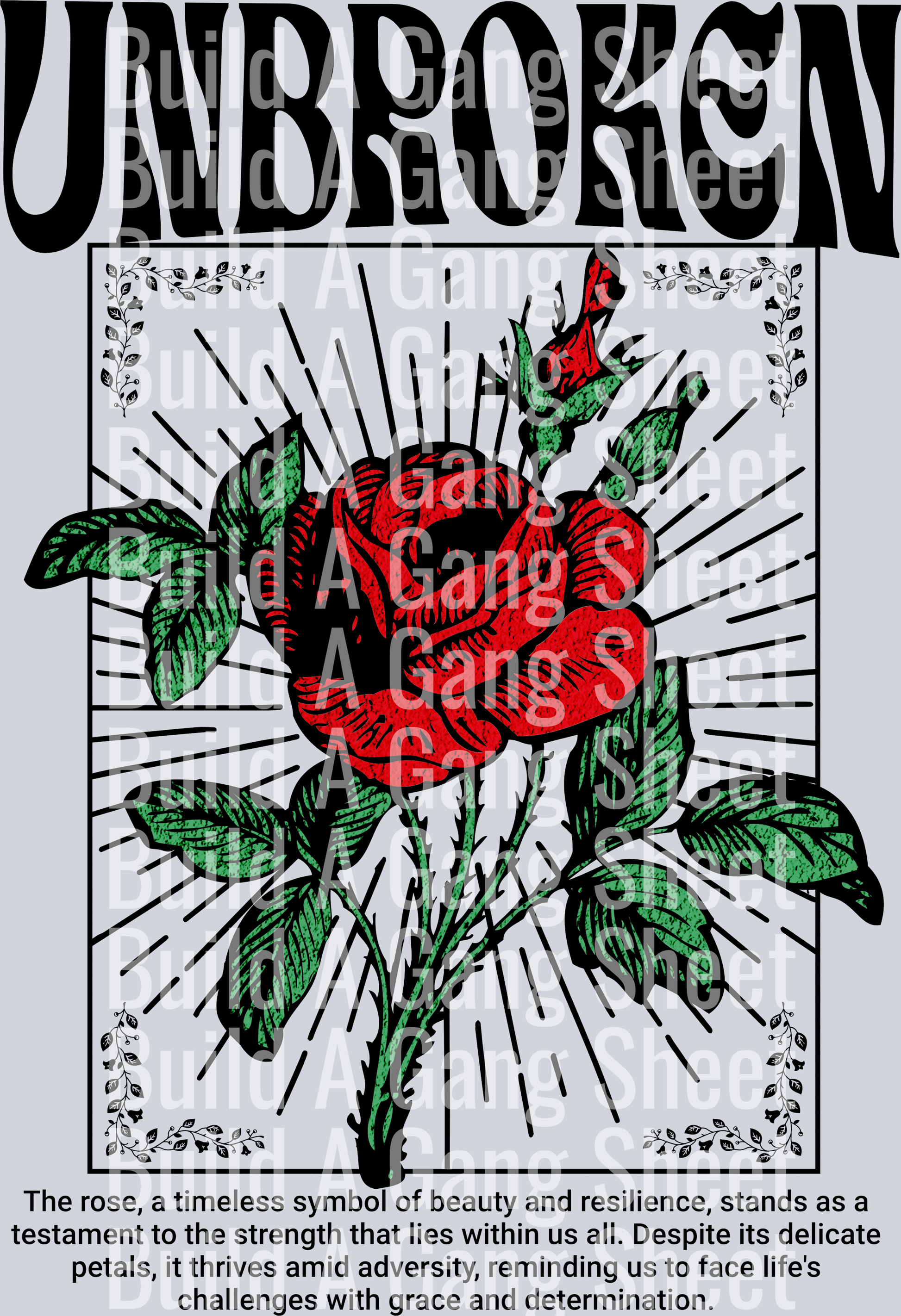 Streetwear Y2k Rose T-shirt design