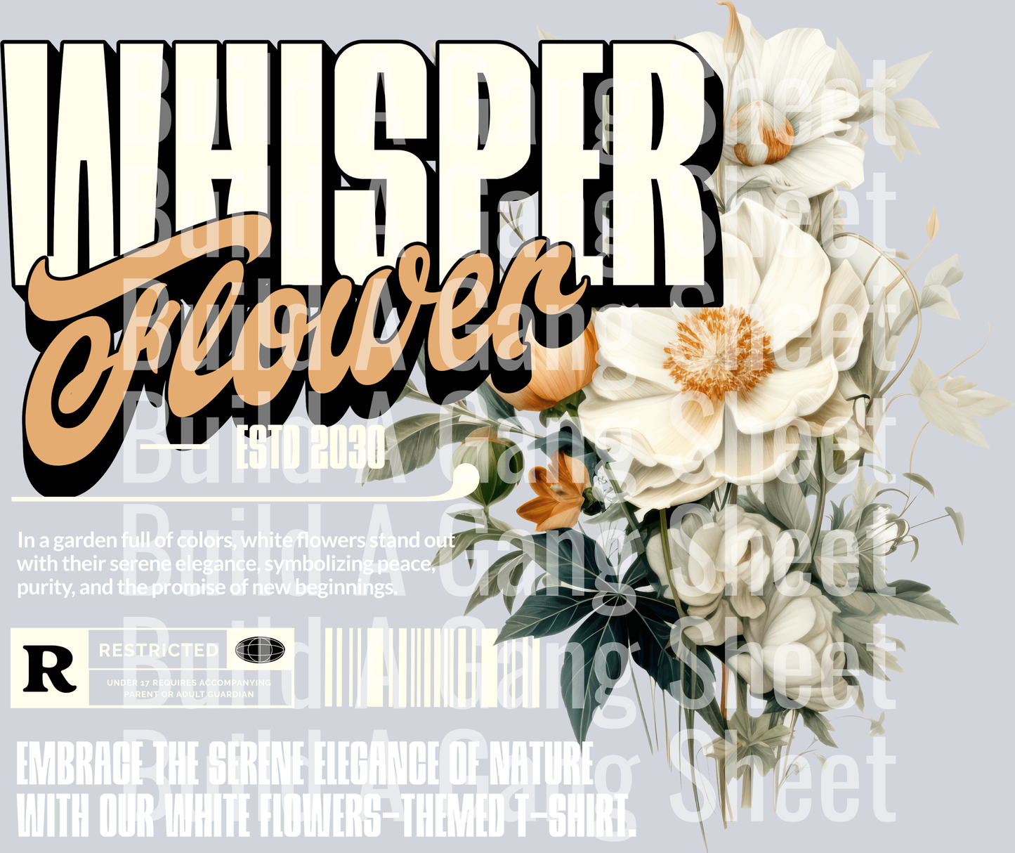 Whisper Flower Streetwear Design