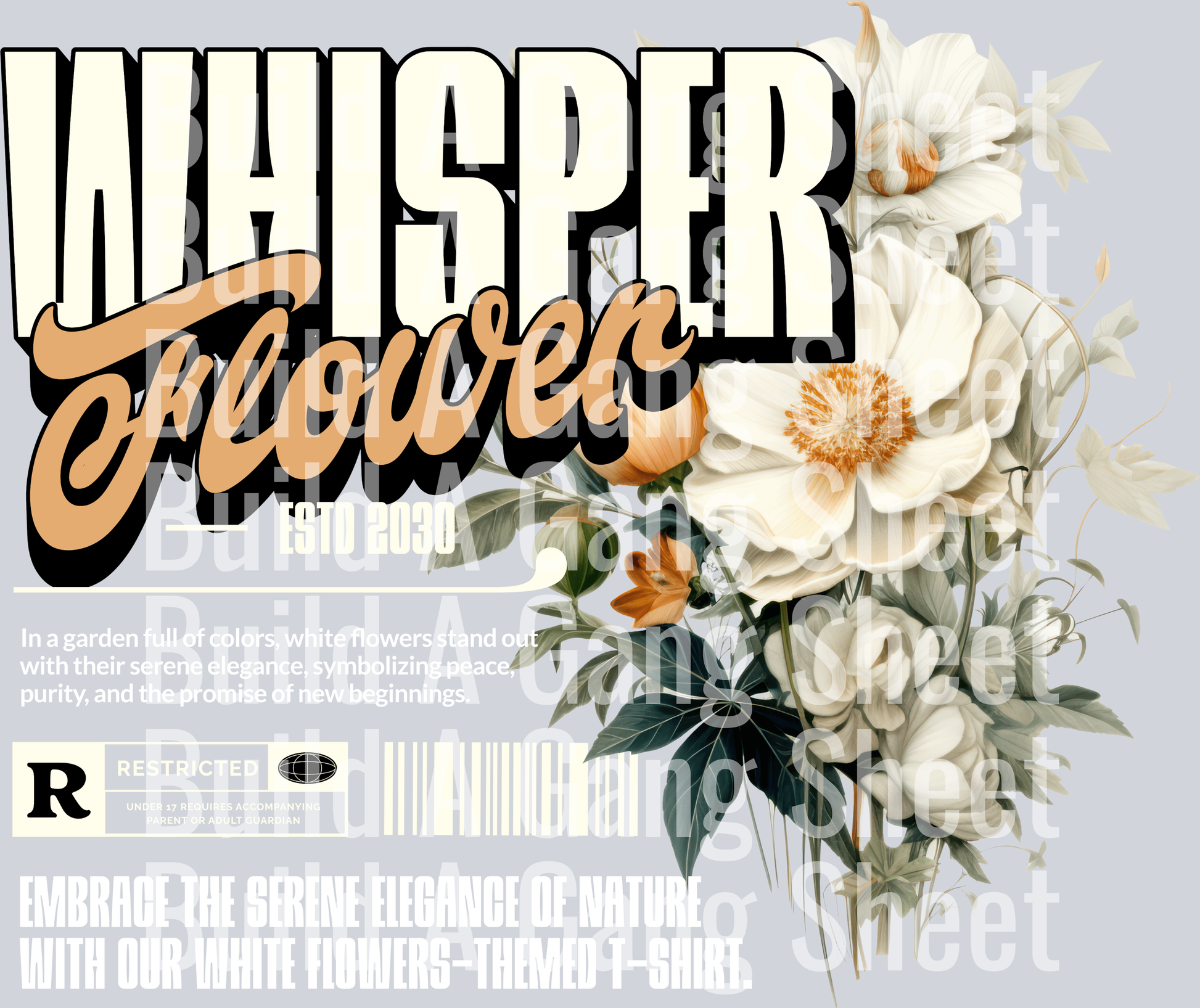 Whisper Flower Streetwear Design