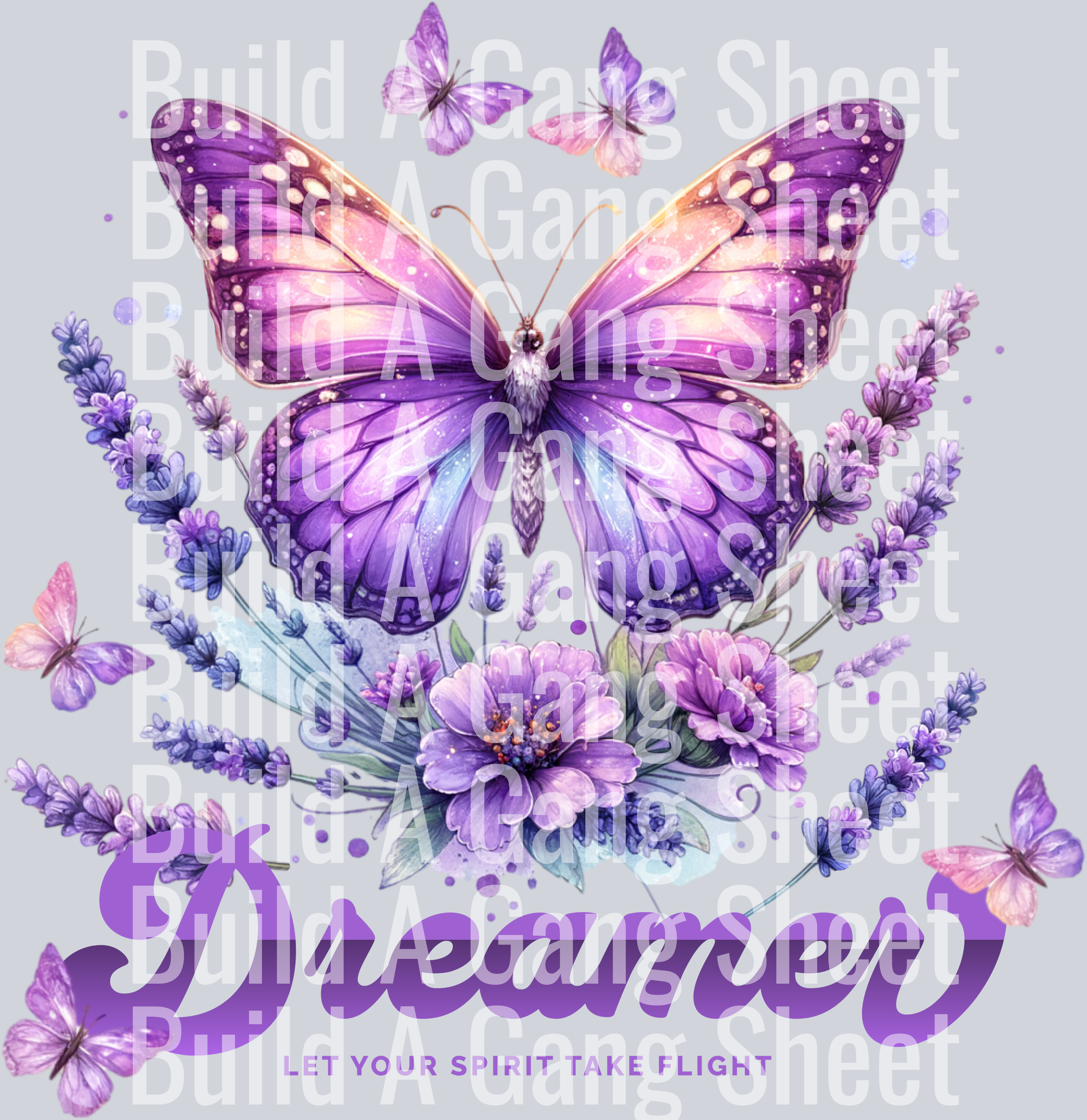 Elegant Purple Butterfly Lavender Dreamer