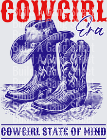 Cowgirl Era Cowgirl State of Mind Western Boots and Hat Design