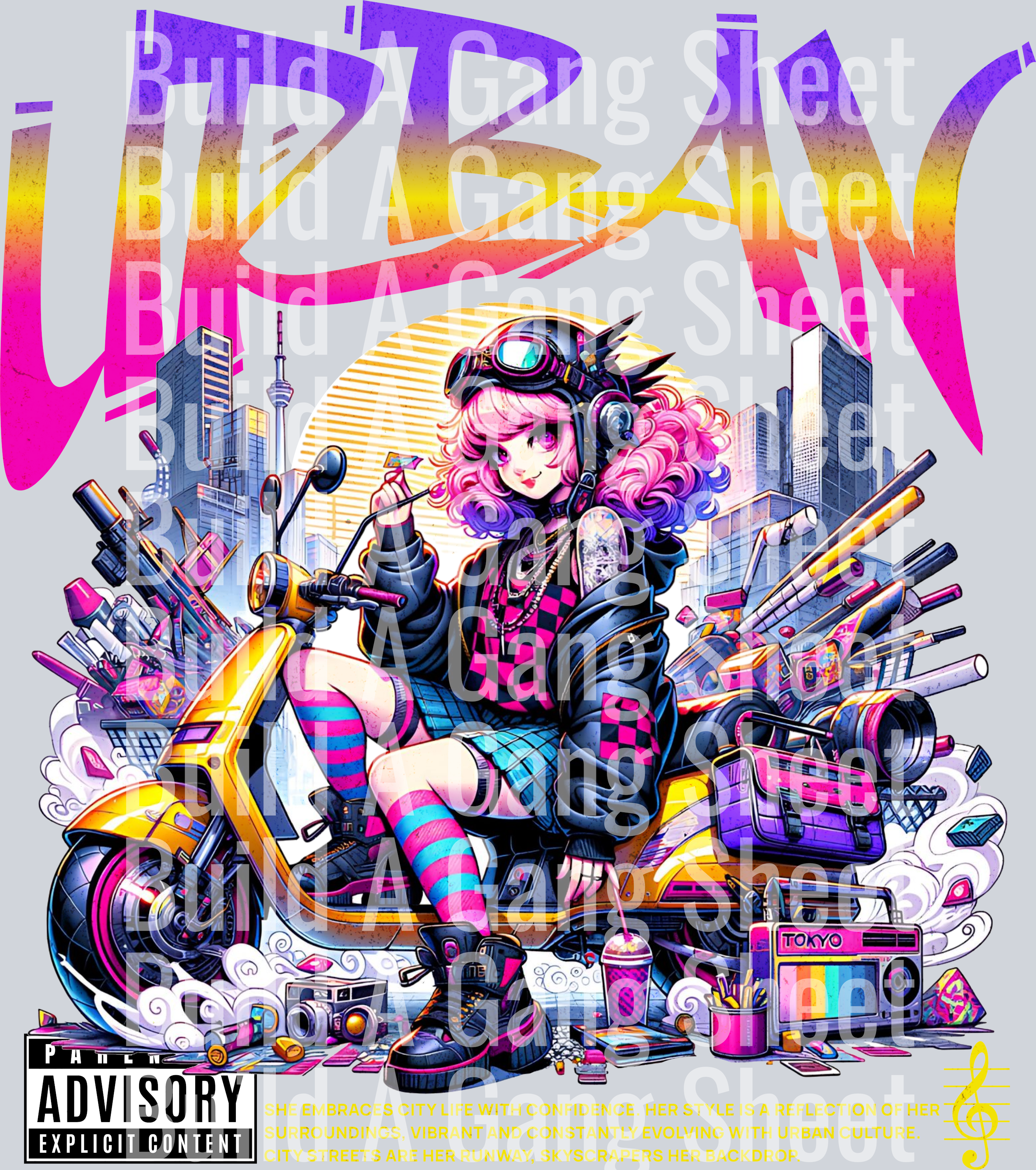 Urban Girl Cyberpunk Future Streetwear And Music