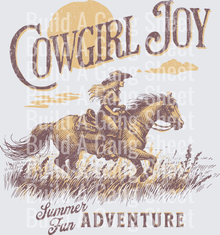 Cowgirl Joy Summer Fun Adventure Vintage Western Horse Rider