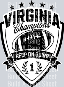 Virginia Champions - Football Emblem