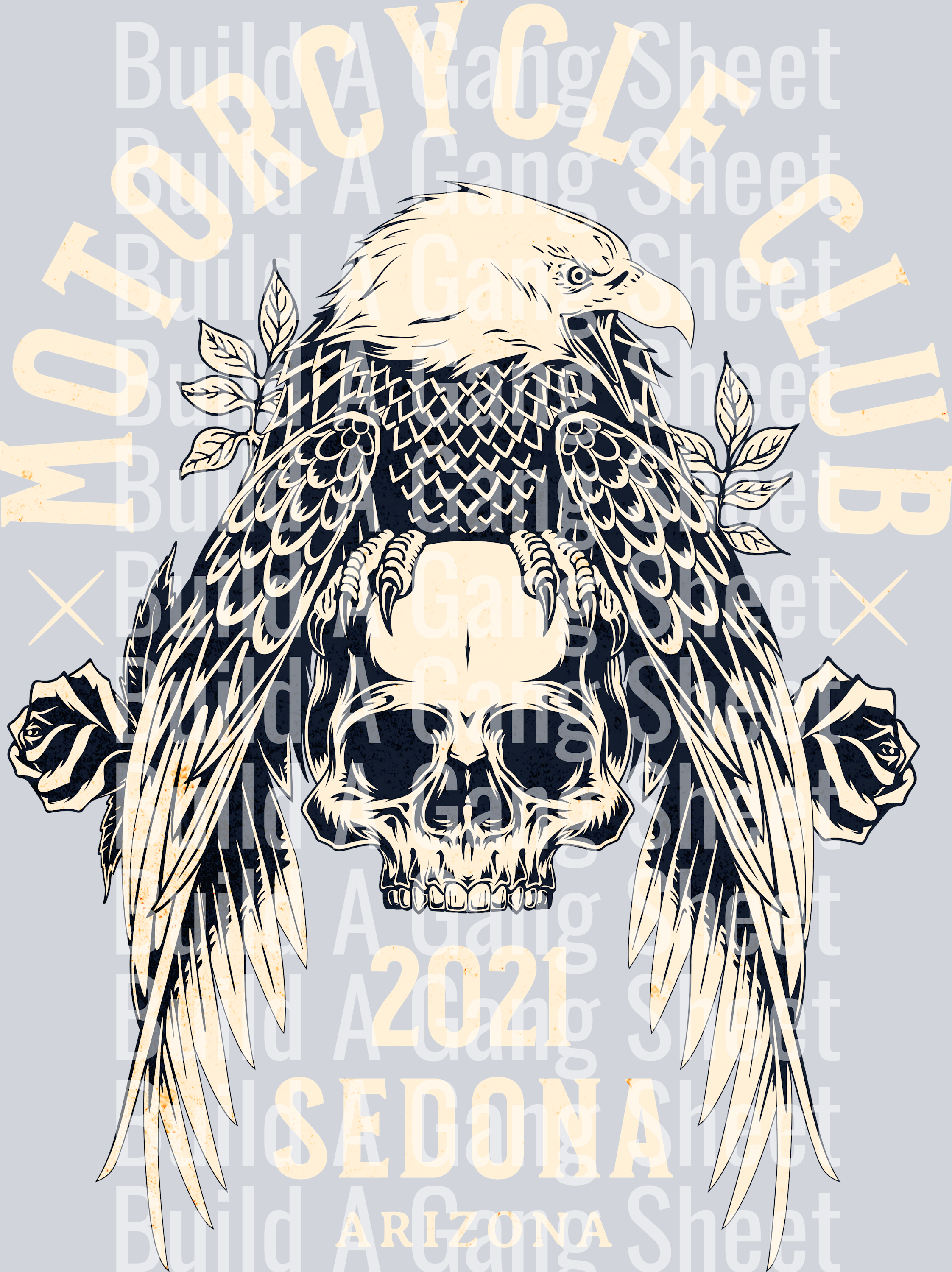Motorcycle Club - Skull and Eagle
